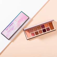 beauty glazed 12色高顯色眼影盤 霧面亮片金屬色 易暈染自然色調 持久細緻 眼妝化妝禮盒 女款 日常與派對適用 - 彩色 - 查看 5