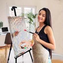 1PC Easel Stand For Sign And Painting: Art Portable Adjustable Metal Tripod Easels For Display Height From 17 To 66 Inch -Canvas Stand For Table-Top/Floor Paint For Artists Adult Holder Or Teen - Multicolor - View 6
