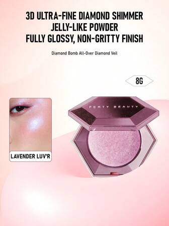 Fenty Beauty By Rihanna Rhinestone Bomb 全臉水鑽面紗 #Lavender Luv'r (純淨長春花藍閃亮) 8g/0.28 Z | 極細閃耀面紗亮粉，讓肌膚呈現水鑽灑落般的驚艷閃耀感 | 融於肌膚