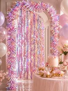 1pc 200cm Raindrop Glitter Edge Valentine's Day Wedding Gold Lace Baking Decoration Birthday Holiday Glitter Ribbon - Multicolor - View 11