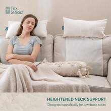 1pc Corduroy Sofa Backrest Pillow, Reading Pillow For Bed, Headboard Cushion, Lumbar Back Support Pillow, Decorative Couch Back Cushion For Living Room & Bedroom - Beige - View 2