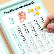 Time Cognition + Number 0-100 Tracing Pen Control Training Workbook Set: Learn Hours, Minutes, Seconds, Kindergarten Transition Math, Preschool Children Pen Control And Number Tracing Book - Multicolor - View 8