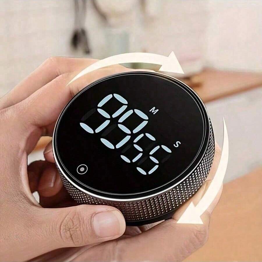 SOKANY Multifunctional Round Timer, Supports Countdown/Count Up, Powered By 3 AAA Batteries, Large LED Display, 3 Mute Modes, Rotatable, Magnetic, Compact. Suitable For Cooking, Baking, Classroom, Learning And Sports.