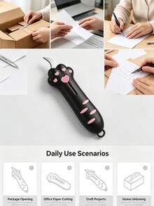 1pc Cat Paw Unboxing Knife Portable Utility Knife Cute Cartoon Student Unboxing Knife Opening Knife Creative Parcel Knife. Suitable For Opening Packages, DIY Crafts - Multiple Styles - View 6