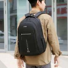 Men Fashion Backpacks - Black and White - View 3