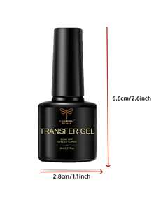 COLOURSMILE Starry Sky Foil Transfer Gel, Stiker Foil Kuku Perekat Kuat, Gel Perawatan Kuku yang Dikeringkan dengan Lampu LED - Clear - View 2