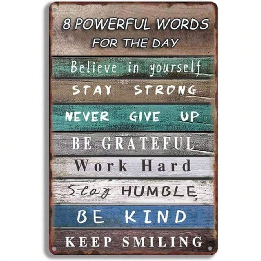 Metal Sign | Inspirational Wall Decor, Frameless, Wall Hanging For Living Room And Office