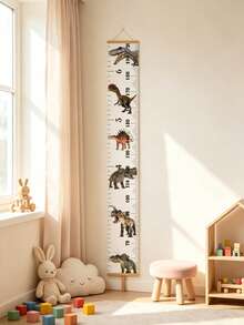 Decorative Cartoon Dinosaur Baby Height Chart Sticker, Portable Removable Height Ruler, No Nails, No Wall Damage, No Residue - Multicolor - View 4