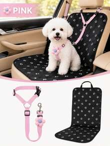 1pc Adjustable Pet Car Safety Tether, Vehicle Restraint Strap With Headrest Fixing Belt And Metal Clip, Suitable For Dogs, Cats And Small Pets, Ideal For Daily Commute, Walking, Training And Outdoor Use, Multi-Color Pet Car Accessories, Suitable For Rear Seat Travel And Camping - Multicolor - View 21