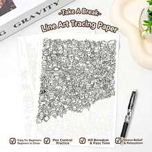 Stress Relief Pen For Sketching And Drawing, Suitable For Adults To Relieve Boredom And Stress At Work, Practice Drawing And Tracing, Art Supplies, Suitable For Beginners, Train Focus And Observation Skills, Very Suitable - Sets - View 2