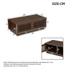 Mesa de centro 100x50x35cm rectangular/Mesa de centro de MDF/Estilo minimalista/Resistente al color y estable en forma/Montaje sencillo/Sala de estar dormitorio balcón Color nogal - madera de nogal - Ver 10