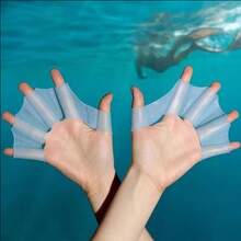 1pc Summer Silicone Swimming Hand Paddles, Suitable For Summer Silicone Swimming Hand Paddles, Outdoor Pool Summer Water Play, Swimming Practice, Swimming Training Class Teaching Aid, Home Pool, Resort Hotel Pool Use - Multicolor - View 5