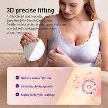 Philips Avent 100 قطعة/عبوة من وسادات الرضاعة القابلة للتخلص منها والقابلة للتنفس ومانعة للتسرب، تمنع التسرب أثناء الرضاعة الطبيعية والفترة بعد الولادة - أبيض - مشاهدة 11