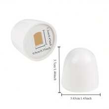 8件裝馬桶螺栓蓋，附墊圈地板螺栓蓋，白色塑膠裝飾蓋，高度1.45英吋，免工具簡易安裝，浴室櫥櫃螺栓通用替換件 - A - 查看 7