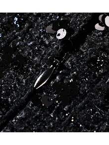 Korean Style Sequin Design New Elegant Skirt Sexy Party Zipper Mini Skirt Daily Date Single Party Autumn/Winter - Black - View 3