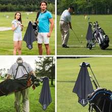 Magnetic Golf Towel, 18" X 18" Waffle Weave Golf Towel With Detachable Clip, Easy To Clean Quick Dry, Magnetic Towel For Golf Bag Cart - Gray - View 7