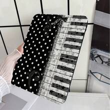 黑白波點鋼琴音符蕾絲印花平板保護殼，附筆槽，相容 iPad 10代 Smart Cover/11(A16 2025)/相容 Galaxy S9/S7/S10+/相容 /相容 - 彩色 - 查看 6