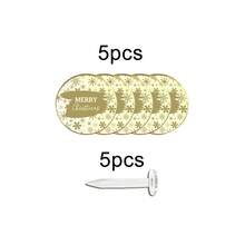 5件/10件/20件 金色壓克力聖誕快樂杯子蛋糕裝飾插牌，適用聖誕派對 DIY 甜點烘焙 2026 新年蛋糕裝飾 - 金色 - 查看 10