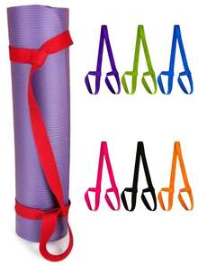 1pc Adjustable Elastic Yoga Mat Carrying Strap, Multi-Functional Fitness Storage Shoulder Strap, Portable Sports Shoulder Bag Strap, Suitable For Yoga Mats And Fitness Equipment - Multicolor - View 3