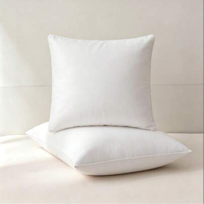 These Throw Pillows Measure 18x18 Inches And Come In A Set Of Two Square Cushions. They Are Suitable For Sofas, Couches, And Beds-As Decorative Pillow Inserts-In White.