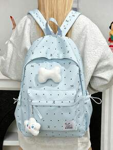 1/5pcs Girls Polka Dot Bow Backpack, Cute Fresh Highly Attractive, Versatile Student Bag, Suitable For Daily Use, School And Casual Outings, Lightweight Fashionable Shoulder Bag - Multiple Styles - View 5