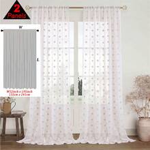 1 pièce ou 2 pièces, rideau transparent minimaliste à pois rose clair avec pompons COSENNATUR, rideau de cuisine, poche à tringle, facile à accrocher, léger et doux, tissu en polyester, utilisation toute saison, lavable, plusieurs tailles et scènes applicables, convient pour la chambre, le salon, la cuisine, la salle à manger, la salle de bain, le bureau, la terrasse extérieure, la chambre de princesse, la décoration de la maison pour la saison des mariages - Rose pâle - Voir 31