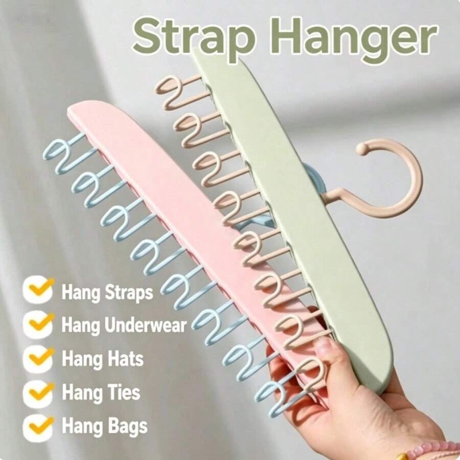 2pcs Multi-Hook Bra Strap Hooks, Wall-Mounted & Closet Storage Dual Use, Suitable For Bras, Scarves, Hats, Ties And Bags, Space-Saving Organizer - Multicolor - View 1