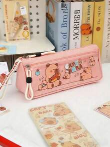 Multifunctional Student Pencil Case, Portable Large Pencil Pouch Storage Box, Back To School Gift, First Day Of School - Multicolor - View 9
