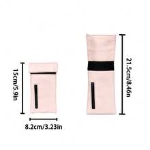Minimalist Adhesive Style Discount Smoking Accessories Storage Bag, Portable ID Card & Lipstick Organizer, Sealed Travel Storage Pouch, Grey/Pink 2 Colors Available! Essential For Smokers! Holiday Gift! Valentine's Day Gift! - 1 - View 2