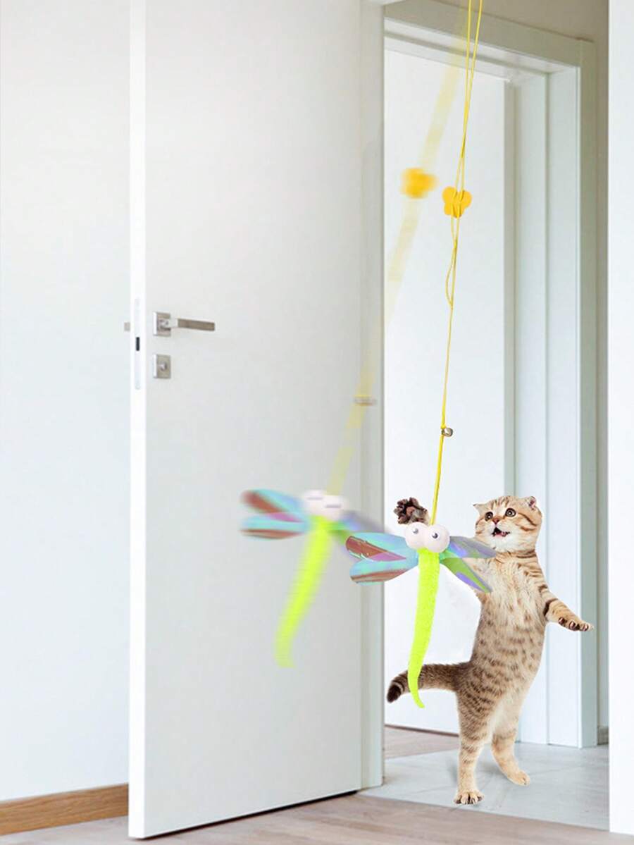 Indoor Cat Toy, Cat Teaser Wand With Elastic Rope, Interactive Cat Toy, Pet Essentials - View 1