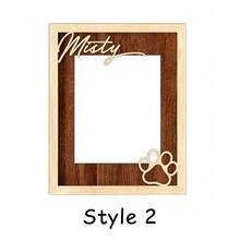 Custom Willow Pet Photo Frame | Wooden Laser Cut Decoration | Dual-Color Dog Bone And Name Photo Frame | Personalized Home Decor, Suitable For Living Room And Desktop | Holiday Decoration | Warm Customized Artwork For Pet Lovers - Multicolor - View 15