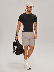 MASKERT Men's Athletic Fitted T-Shirt, Perfect For Running, Fitness, Hiking, Road Cycling, Outdoor Exploration And Training - Black - View 9