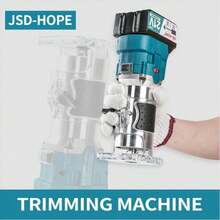 JSD-HOPE 21V Cordless Lithium Wood Router, 4.0Ah Li-Ion Battery, 30, 000 Max RPM, 1-6 VariableSpeeds, Brushless Motor For Woodworking EdgeTrimming, Grooving & DIY Projects - US A Type Plug(110-127V) - View 2