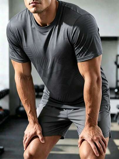 Men's Lightweight Comfortable, Quick-Dry, Light Tops Sports. Soft Against Skin, Breathable Moisture-Wicking. For Run, Workout, Gym