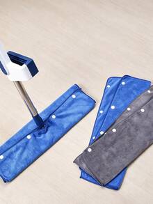 Vigour Summer Floor Scraper Mop Set, Magic Floor Scraper Replacement Cloth, Includes Cover Cloth, Coral Fleece Floor Cleaning Cloth, Mop Absorbent Cover, One-Pass Dust Removal, Thickened Non-Shedding, Easy To Clean And Machine Washable, Professional Cleaning Supplies, Thickened Absorbent Towel, Floor Wiping Cloth, Home Essential - Multicolor - View 2