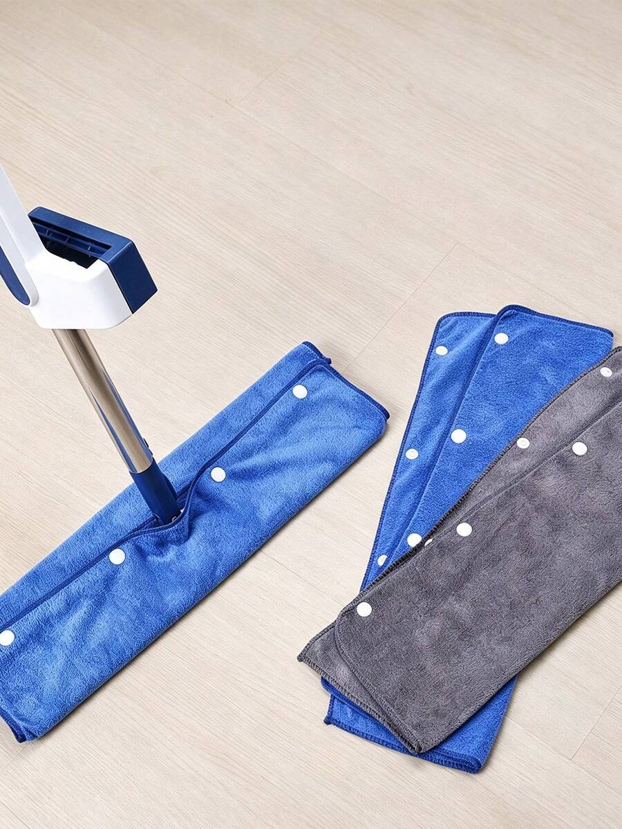 Vigour Summer Floor Scraper Mop Set, Magic Floor Scraper Replacement Cloth, Includes Cover Cloth, Coral Fleece Floor Cleaning Cloth, Mop Absorbent Cover, One-Pass Dust Removal, Thickened Non-Shedding, Easy To Clean And Machine Washable, Professional Cleaning Supplies, Thickened Absorbent Towel, Floor Wiping Cloth, Home Essential