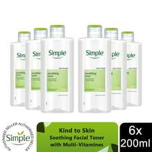 Simple Kind To Skin Soothing Facial Toner With Multi-Vitamins 6x200ml - B5 - View 1