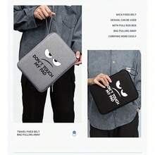 Don'T Touch My Pad Lanyard Portable Anti-Fall Anti-Shock Zipper Closure Easy Fashion 10.9Inch/12.9Inch For Ipad Pouch Daily Commute Office Universal - Multicolor - View 5