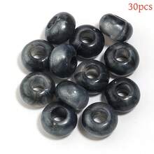 30pcs Acrylic Cloud Mist Solid Color Abacus Beads, Large Hole Wheel Beads, Handmade DIY Bracelet Necklace Earring Jewelry Materials, Craft Phone Chain Keychain Making Materials - Multicolor - View 9