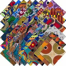 100pcs African Wax Print Fabric - Pre-Cut 4x4 Inch Squares, Random Colors, Suitable For Patchwork, DIY Sewing, Scrapbooking. | Multi-Color African Textile Craft Fabric, DIY Sewing Fabric, Handmade Accessories - 100PCS - View 1