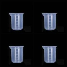 4pcs/Set 50ML/100ML Clear Plastic Beakers, Laboratory Measuring Cups, Kitchen Baking Supplies, Measuring Tools - Transparent - View 9