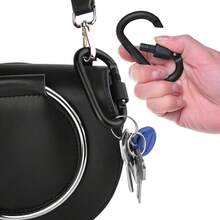 1/3/5/10pcs Black D-Ring Tactical Lanyard With Threaded Lock Design, Equipped With Quick Release Aluminum Hook, Suitable For Camping, Hiking, Fishing And Other Outdoor Activities, Also Can Be Used As Backpack Clip Or Keychain - Black - View 7