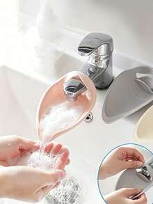 Silicone Faucet Extender.Soft Tap Water Spout Extension Sink Water Funnel, Easy Install Hand Washing Helper, Cute Bathroom Kitchen Accessory - Multicolor - View 4