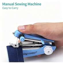 1 pieza Máquina de coser manual mini, Máquina de coser todo en uno, Máquina de coser de alta velocidad, Máquina de coser portátil, Máquina de coser portátil de metal, Máquina de coser multifunción para el hogar - Multicolor - Ver 3