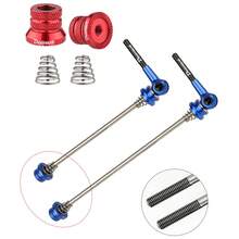 1pair Bicycle Hub M5 Nut With Stainless Steel Springs Aluminum Alloy Quick Release Axle Bolt Universal Bicycle Replacement Quick Release Lever Nut Hub For Mountain Bike And Road Bike - One Size Fits All - View 5