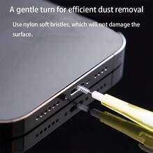 Phone Charging Port Dust Cleaning Tool, Earpiece Dust Removal, Speaker Hole Cleaning Brush, Phone Port Cleaning Gadget - A - View 4