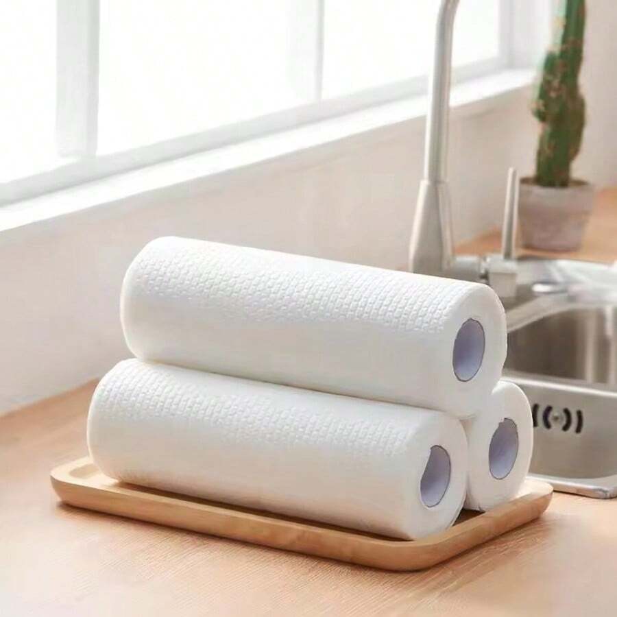 Non-Woven Disposable Cleaning Cloths Rags For Household Kitchen Dishwashing Scouring Pads Dishcloths Wipes Towels Cleaner Tools - A - View 1