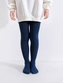 2件組女嬰純色彈性舒適日常穿搭緊身褲 - 彩色 - 查看 5