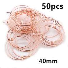 50pcs 20-40mm Beading Hoops Earrings Big Circle Ear Hoops Earrings Wires For DIY Jewelry Making Accessories Supplies - Circle Hoops - View 52