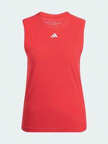 Adidas Spring/Summer Women's Lightweight Comfortable Tennis Sports Fitness Training Sleeveless Round Neck Tank Top JE7117 - Bright Red - View 1